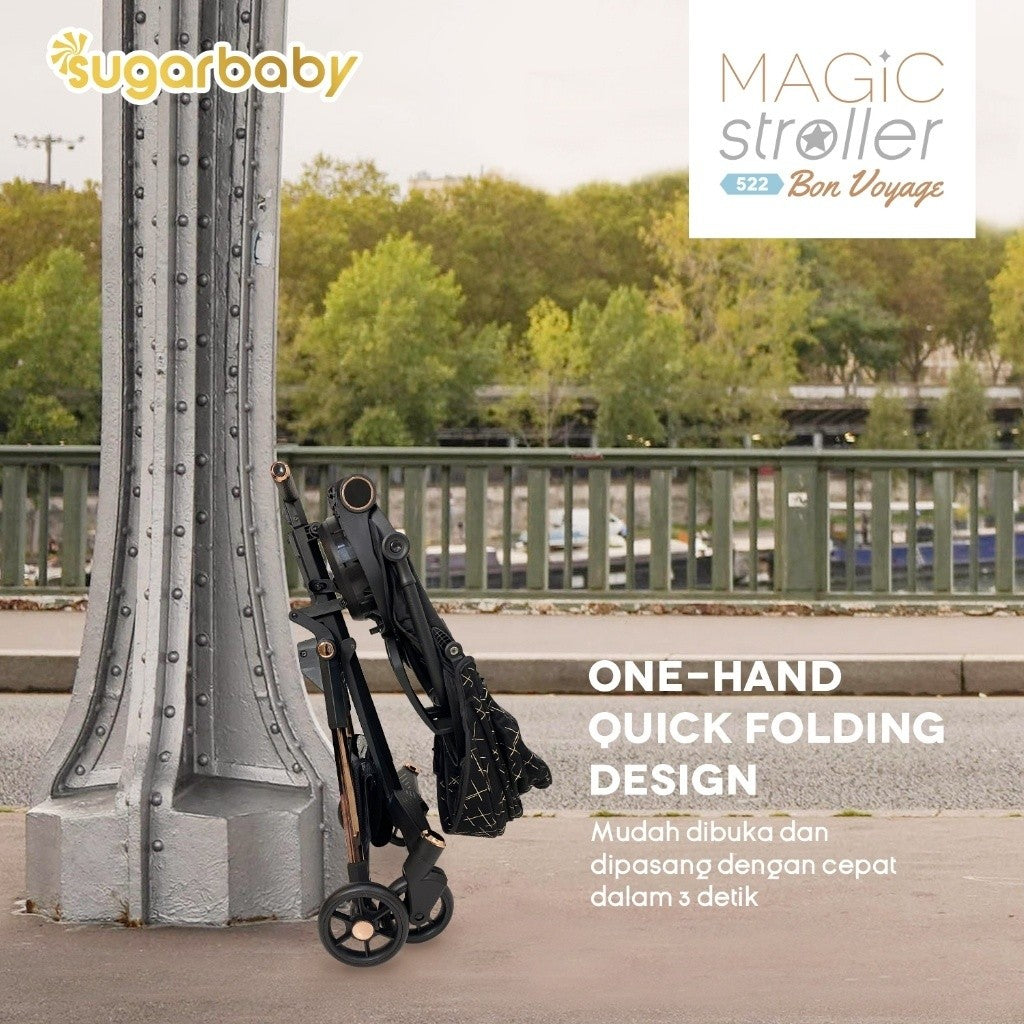 Sugarbaby Sugar Baby Magic Stroller 522 BonVoyage Bon Voyage kereta dorong bayi Modis Tinggi/Stroller 2 Arah/Stroller bayi 0-5 tahun