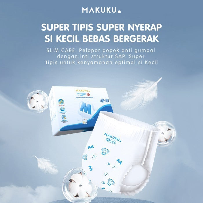 MAKUKU SAP Diapers Slim Care Popok Bayi SAP NB/S/M/L/XL/XXL All Size