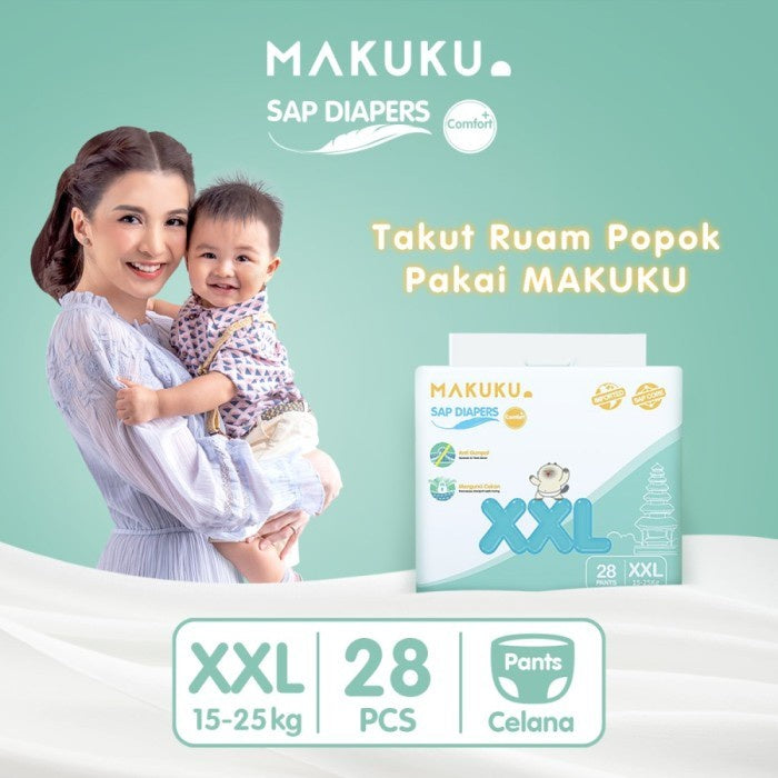 MAKUKU SAP Diapers Comfort+ Popok Bayi SAP NB/S/M/L/XL/XXL