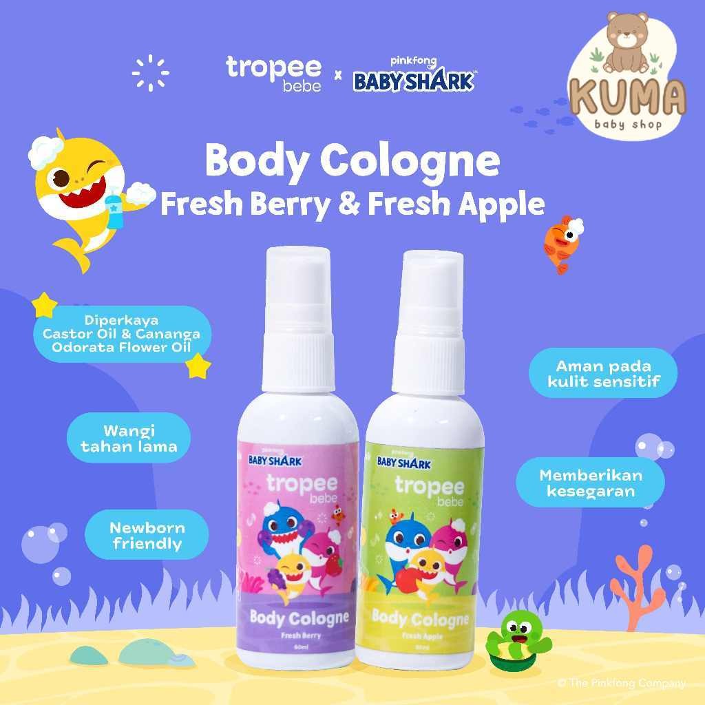 Tropee Bebe x Pinkfong - Body Cologne Parfum Bayi 60ml / Parfum Bayi dan Anak / Minyak Wangi Bayi dan Anak