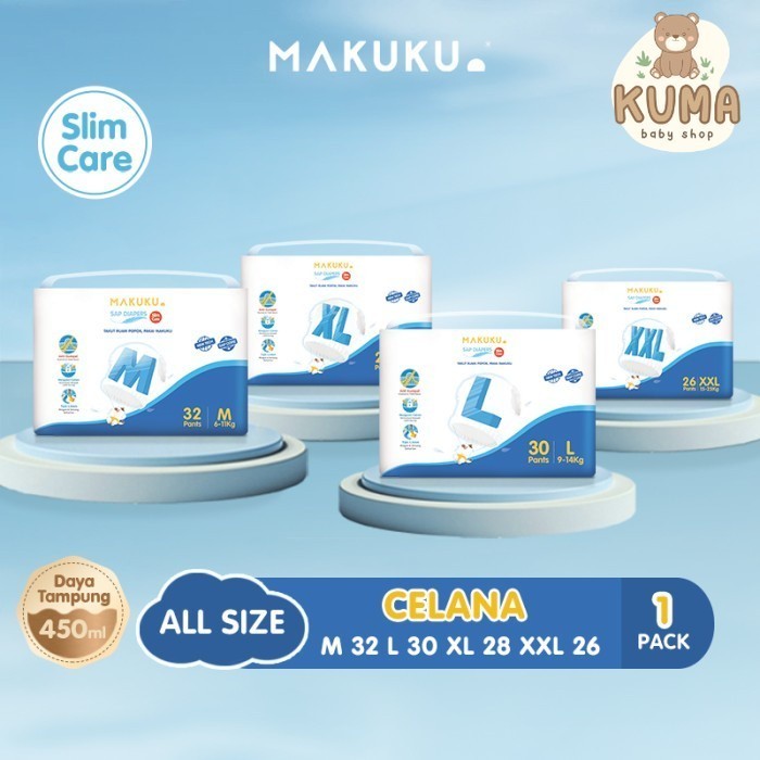 MAKUKU SAP Diapers Slim Care Popok Bayi SAP NB/S/M/L/XL/XXL All Size