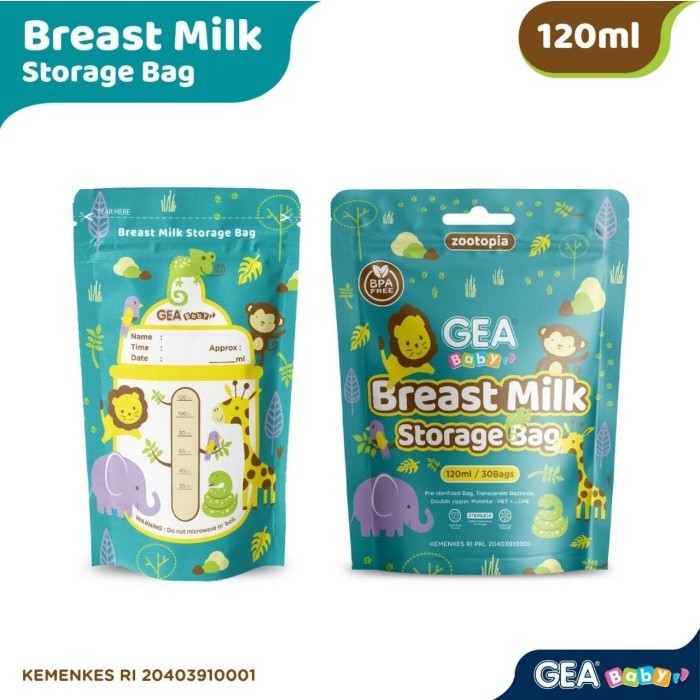 Gea Baby Kantong Asi Breastmilk Storage 120ml isi 30pcs Pouch