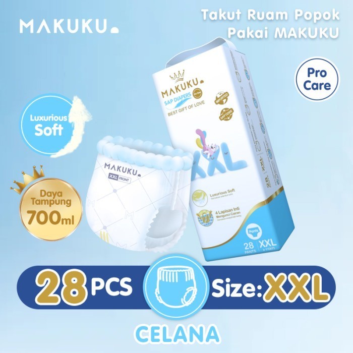 MAKUKU SAP Diapers Pro Care / Popok Bayi NB/S/M/L/XL/XXL