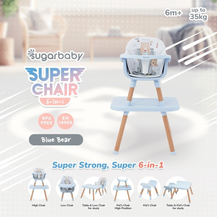 Sugar Baby Super Chair 6in1 Kursi Bayi/Bangku Bayi/Kursi Makan Bayi