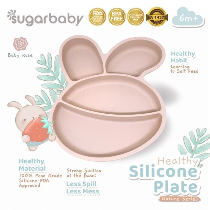Sugar Baby - Healthy Silicone PLATE Nature Series Piring Makan Suction