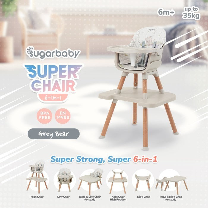 Sugar Baby Super Chair 6in1 Kursi Bayi/Bangku Bayi/Kursi Makan Bayi