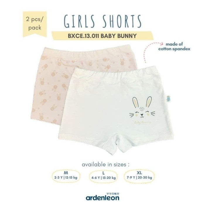 ARDENLEON Girls Shorts (2 pcs) Peach Dot Celana Dalam Anak
