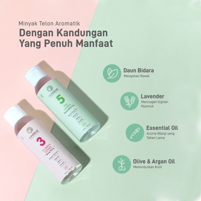 Minyak Habbie Minyak Telon Aromatic Telon Oil Tea Series 100ml