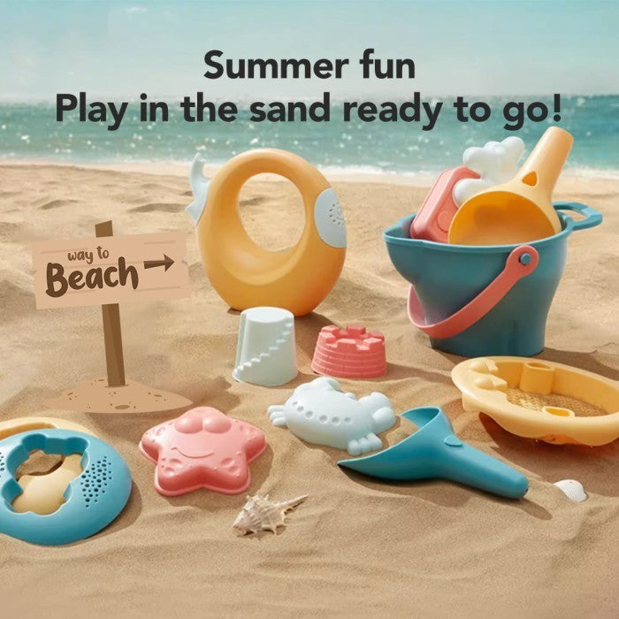 BEIENS BEACH BUCKET SAND TOYS MAINAN CETAKAN PASIR EMBER SEKOP ANAK
