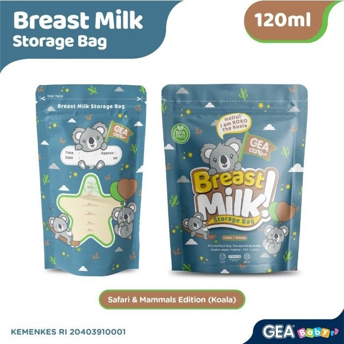 Gea Baby Kantong Asi Breastmilk Storage 120ml isi 30pcs Pouch