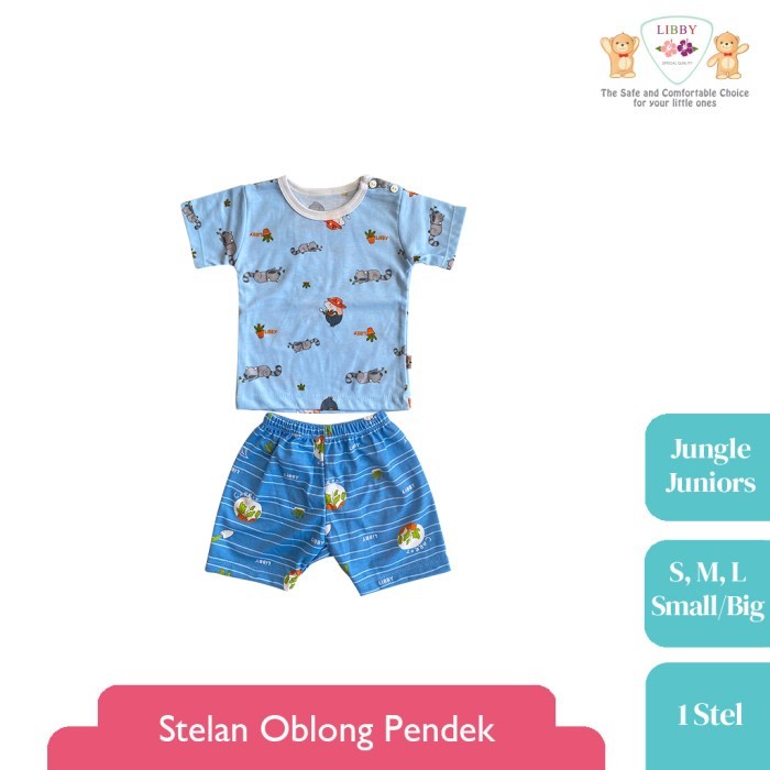 LIBBY Setelan Oblong Pendek Motif Jungle Juniors (1 stel)