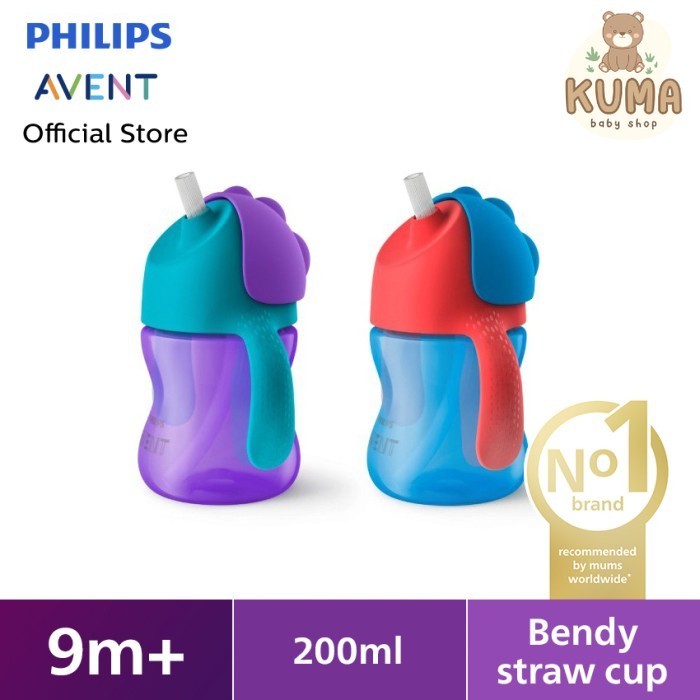 Philips Avent Straw Cup 7OZ Single Gelas Sedotan Bendy
