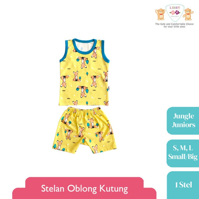 LIBBY Setelan Oblong Kutung Motif Jungle Juniors (1 stel)