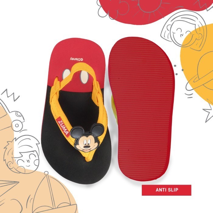 Zuma X Disney Mickey Baby/Sandal Karet Tali Sandal Jepit Bayi