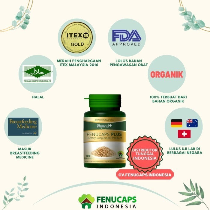 Fenucaps Plus 100 Breastfeeding Fenugreek Pelancar Asi