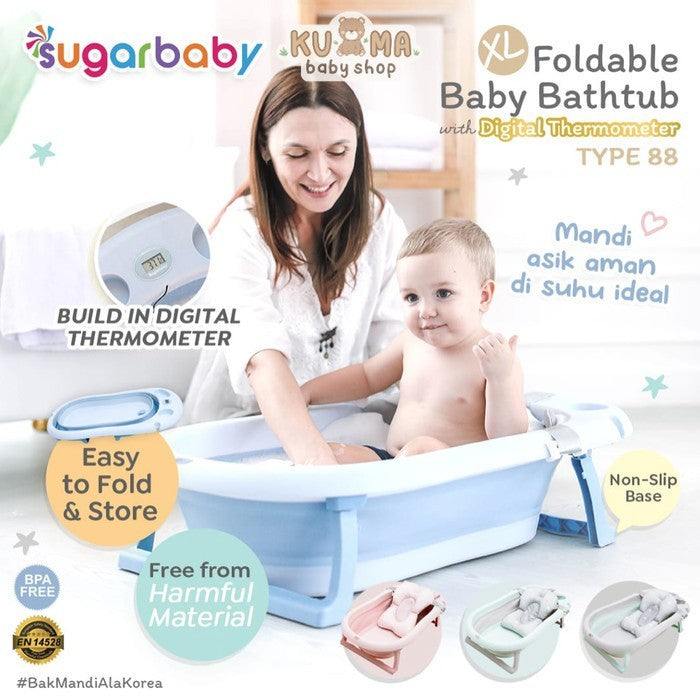 Sugarbaby Foldable Baby Bathtub with Digital Thermometer F88 XL