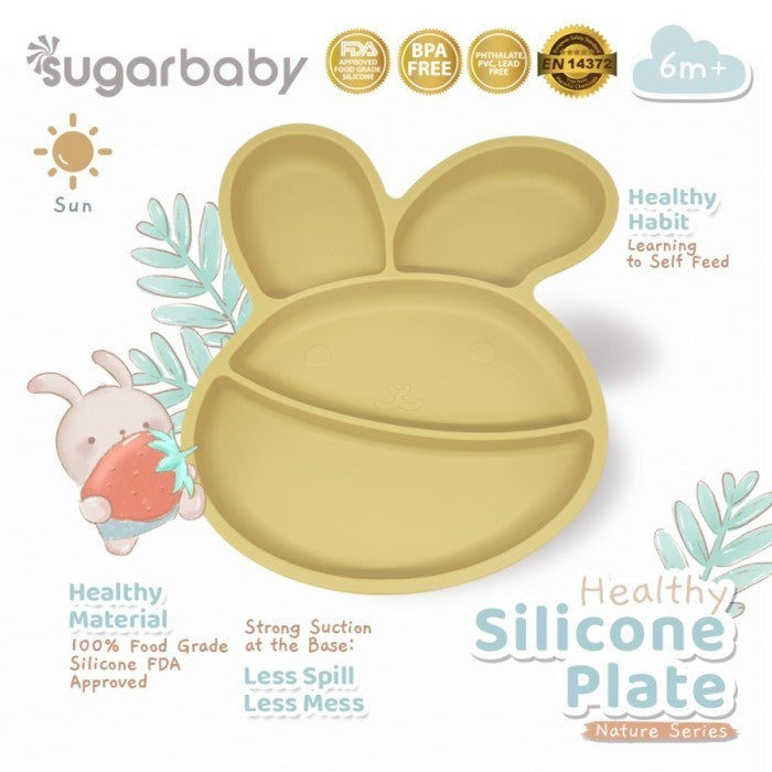 Sugar Baby - Healthy Silicone PLATE Nature Series Piring Makan Suction