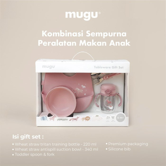 Set Perlengkapan MPASI - mugu Happy Tableware Gift Set