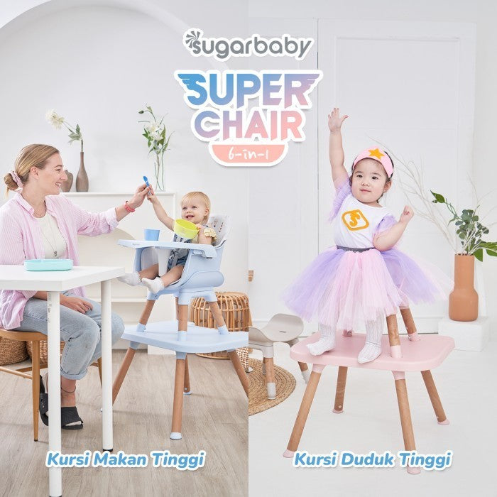 Sugar Baby Super Chair 6in1 Kursi Bayi/Bangku Bayi/Kursi Makan Bayi