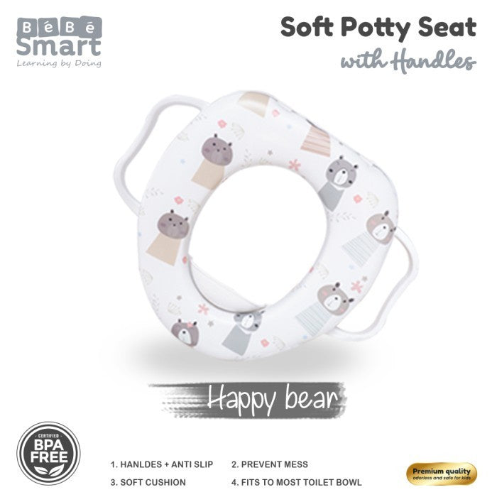 Dudukan Toilet Anak - Soft Potty Toilet Seat with Handle by Bebe Smart