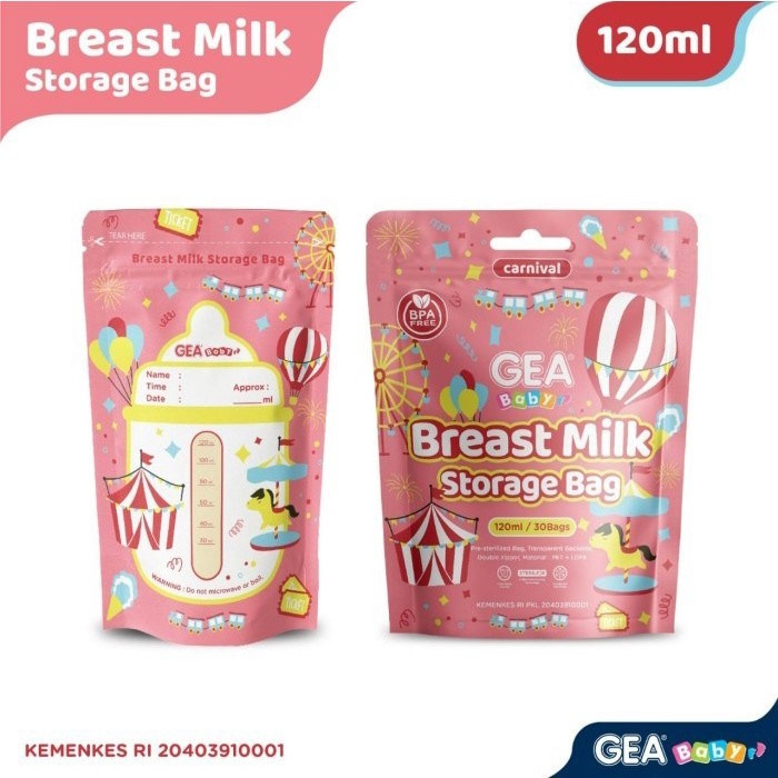Gea Baby Kantong Asi Breastmilk Storage 120ml isi 30pcs Pouch