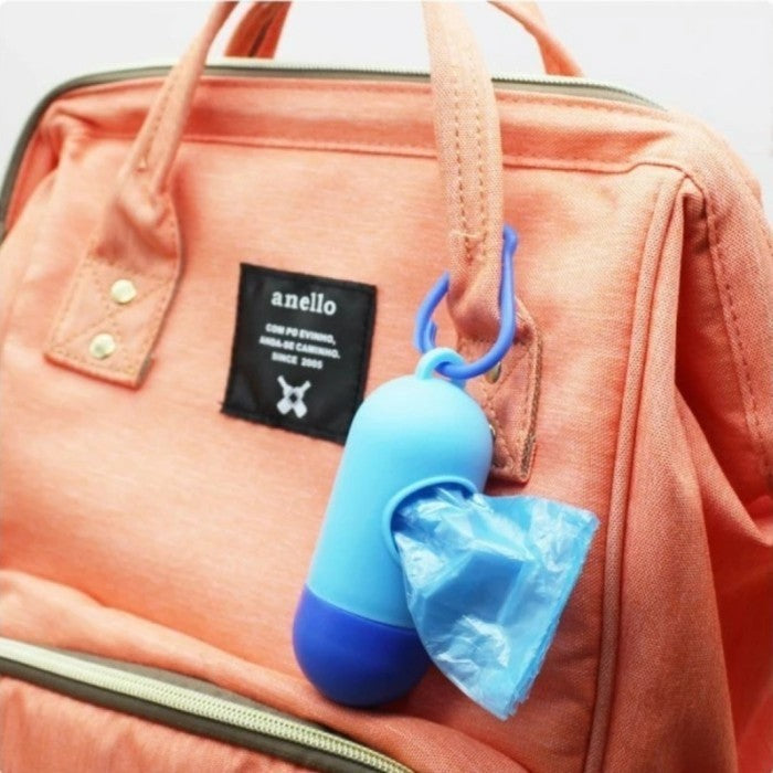 Gantungan Mini Kapsul Dispenser Plastik Sampah Roll Case Capsul