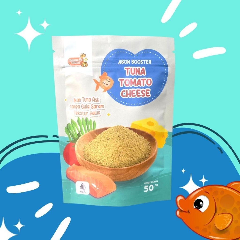 Plum & Blum Mpasi Abon Cheese BB Booster Sapi Ayam Ikan No MSG - 50 gram