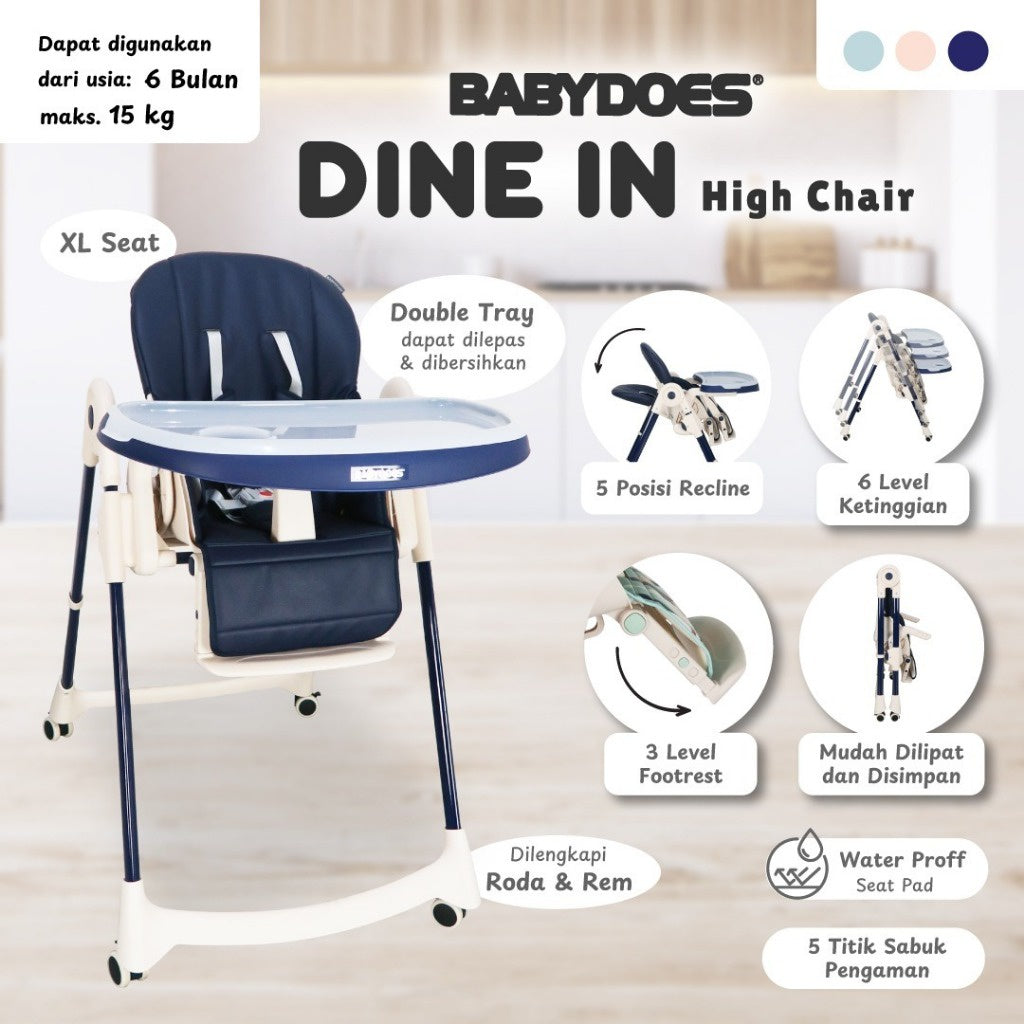 High Chair Babydoes Dine In / Kursi makan Bayi 60293 SY CH