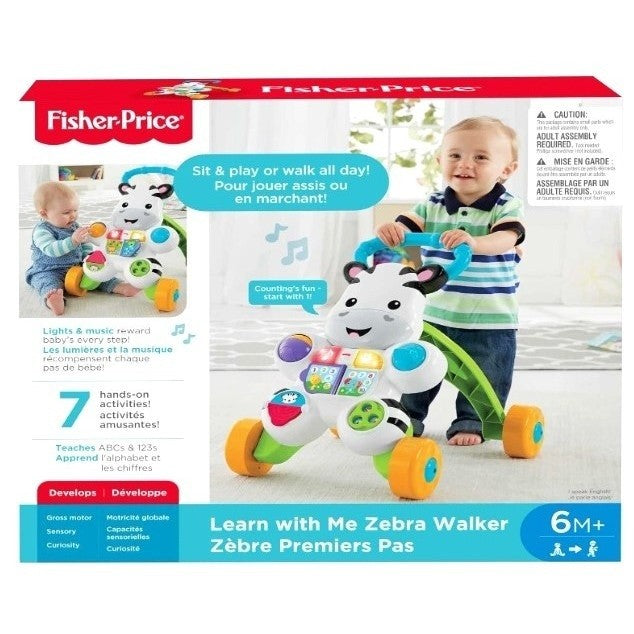 FISHER PRICE DKH80 Learn with Me Zebra Walker Mainan Belajar Bantu Jalan Bayi