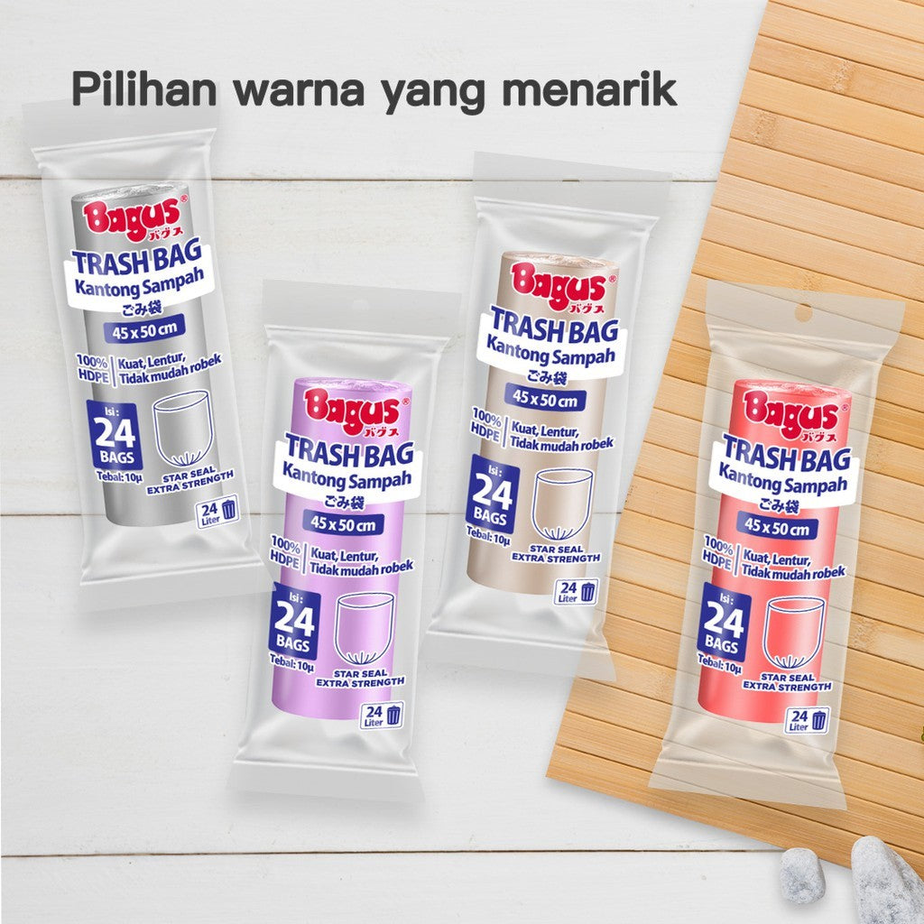 Kantong Sampah Bagus Trash Bag Roll 45 x 50 cm 24's - 24 L