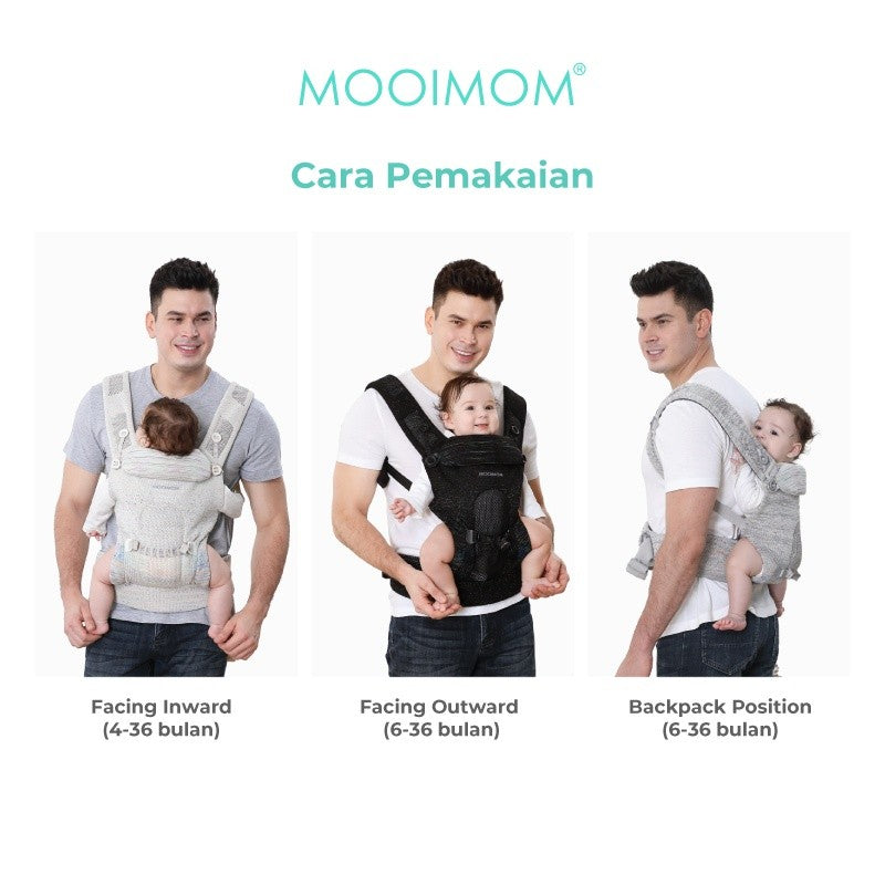 Gendongan SSC Airy Knit - MOOIMOM AiryKnit Baby Carrier / Hipseat