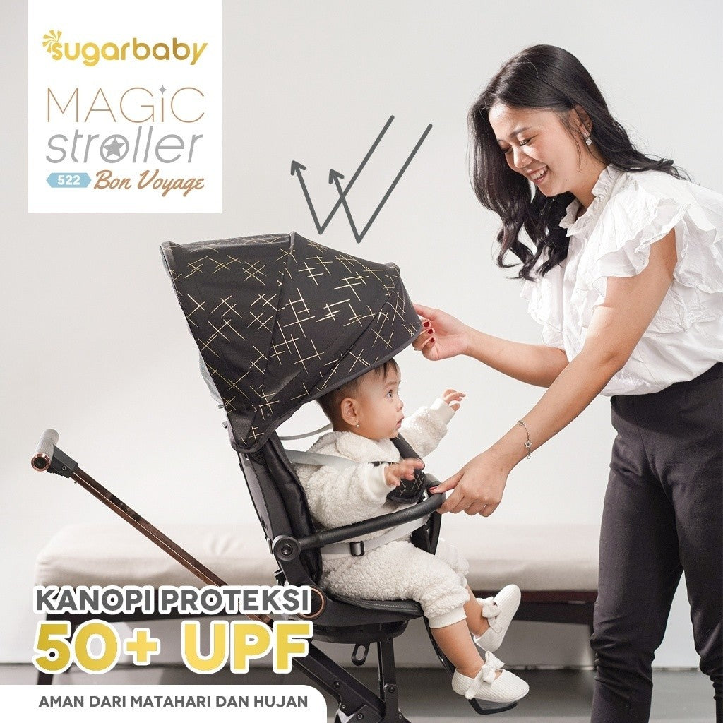 Sugarbaby Sugar Baby Magic Stroller 522 BonVoyage Bon Voyage kereta dorong bayi Modis Tinggi/Stroller 2 Arah/Stroller bayi 0-5 tahun