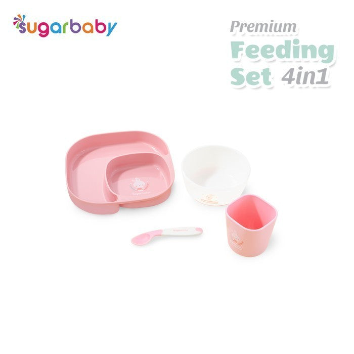 Sugar Baby Premium Feeding Set 4in1/Tempat Makan Bayi/Alat Makan Bayi