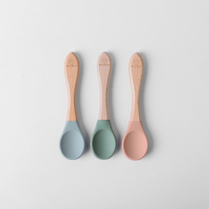 BenBen Premium Silicone Bamboo Spoon sendok makan bayi silikon mpasi