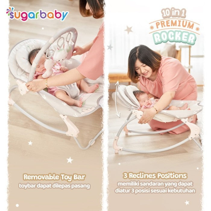 Sugarbaby 10in1 Premium Rocker/Ayunan Bayi/Bouncer Bayi