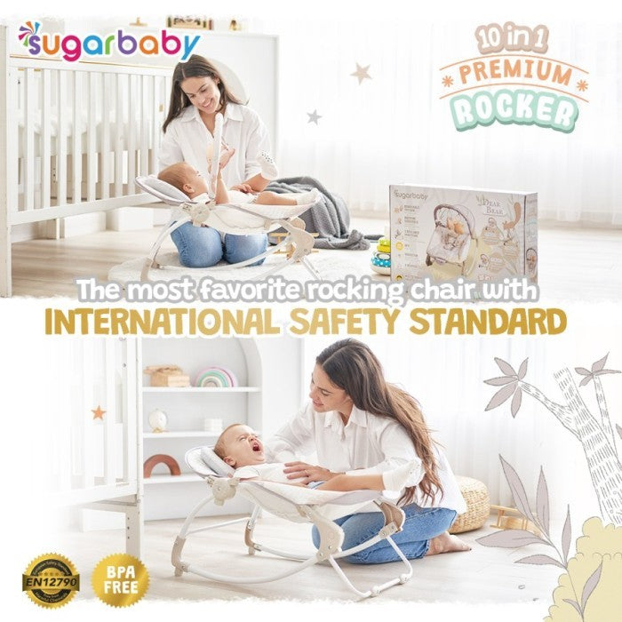Sugarbaby 10in1 Premium Rocker/Ayunan Bayi/Bouncer Bayi
