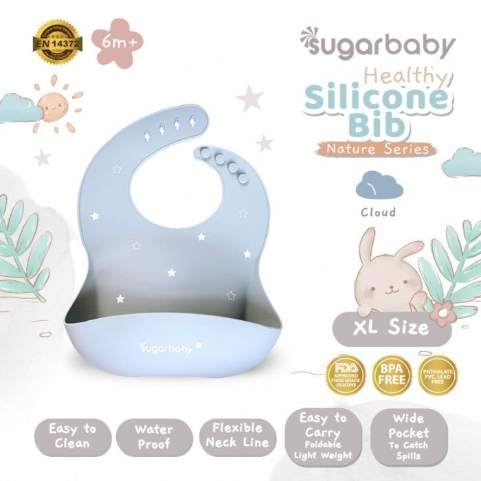Sugar Baby - Healthy Silicone Bib Nature Series Celemek Slaber Bayi