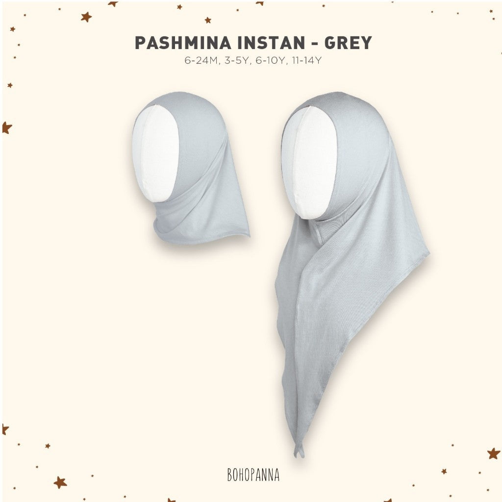 BOHOPANNA 2535 Raya 2025 - PASHMINA - Pashmina Instan - Hijab Anak Perempuan