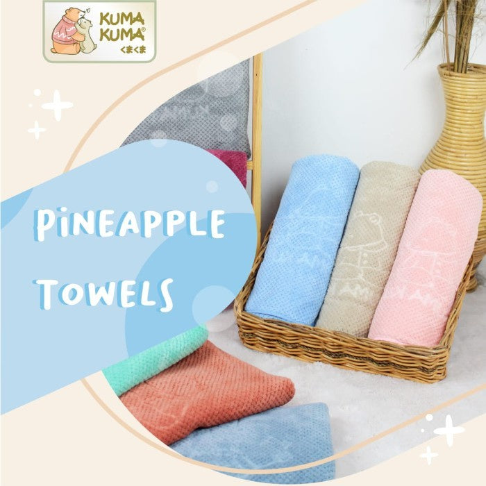 Pineapple Towel Kuma Kuma Handuk Mandi Bayi 140 x 70