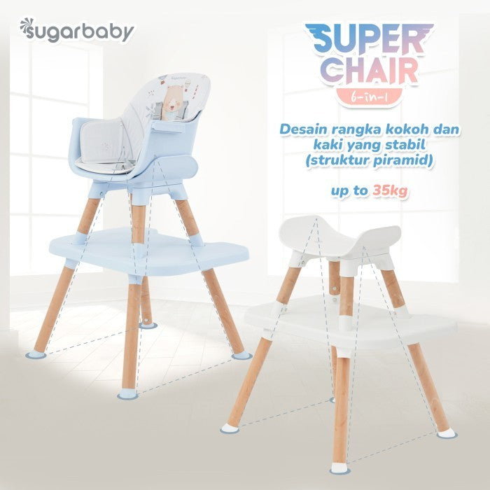 Sugar Baby Super Chair 6in1 Kursi Bayi/Bangku Bayi/Kursi Makan Bayi