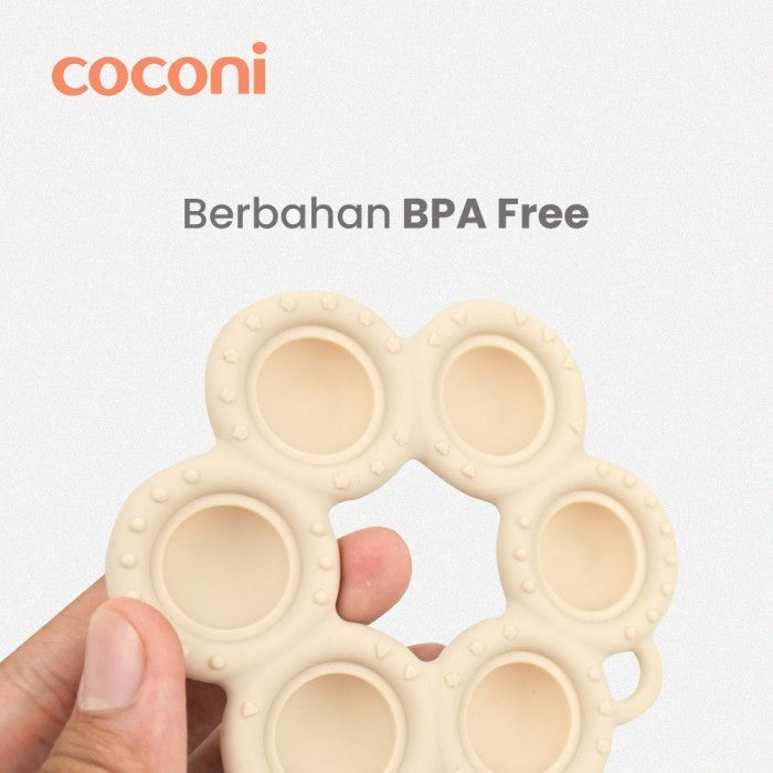 COCONI Pop It Teether Shapes | Mainan Gigitan Bayi bentuk Pop It