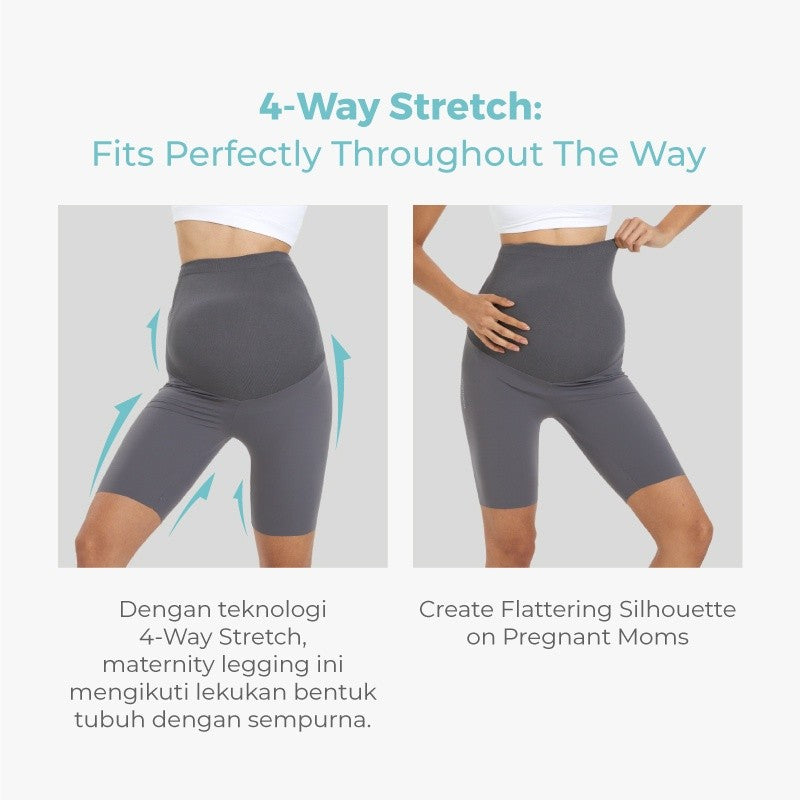 Mooimom Ulti Comfort Belly Cover Maternity Leggings- Short