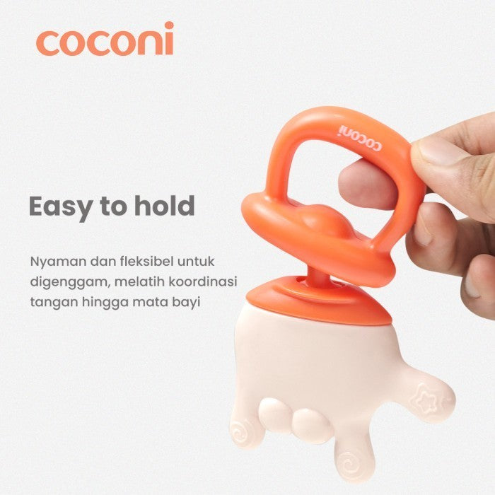 COCONI I Love You Hand Rattle and Teether | Mainan Gigitan Bayi