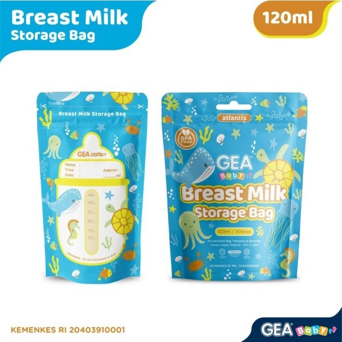 Gea Baby Kantong Asi Breastmilk Storage 120ml isi 30pcs Pouch