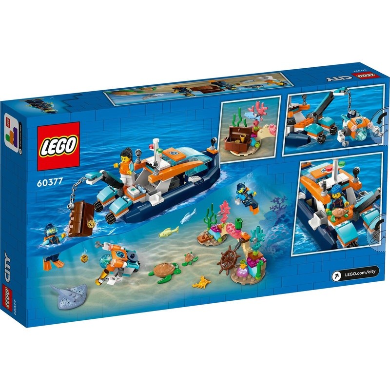 LEGO City 60377 Explorer Diving Boat Building Toy Set (182 Pieces) Balok Mainan Anak (5 Tahun+)