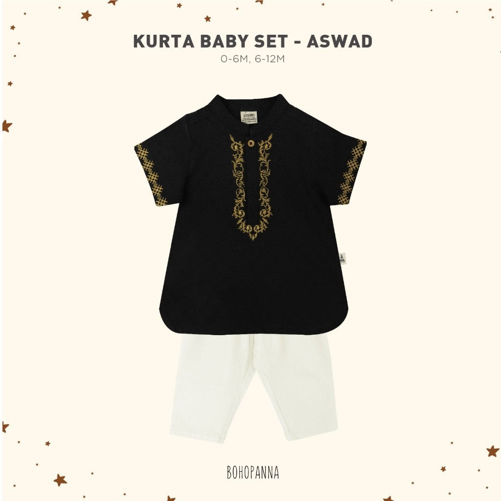 BOHOPANNA - RAYA COLLECTION 2025 - KURTA BABY SET - Setelan Baju Bayi - Baju Muslim - Baju Raya