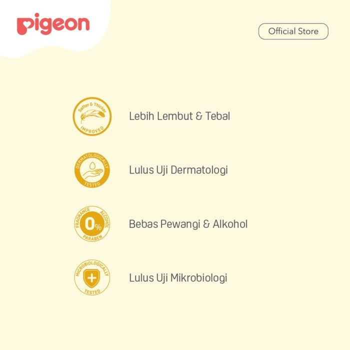 PIGEON Baby Wipes Pure Water Tissue Basah Bayi 80s - 80 Sheets