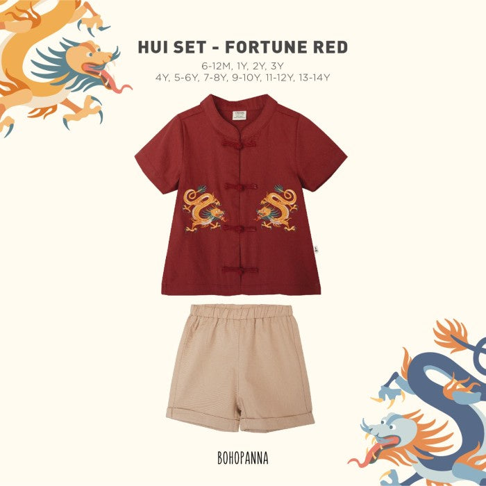 BOHOPANNA - HUI SET - Baju Imlek Anak Laki-Laki Chinese New Year CNY