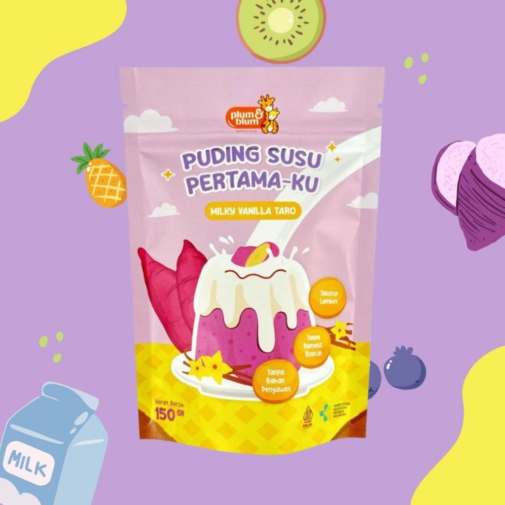 Plum & Blum Silky Puding Susu Buah Snack Mpasi - 150 gram