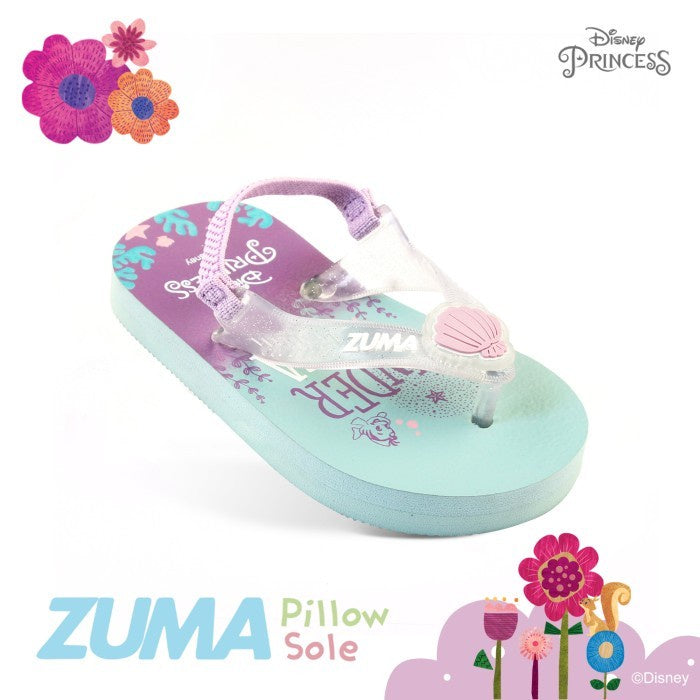 Zuma Baby x Disney Princess Ariel Green, Sandal Jepit Bayi Karet